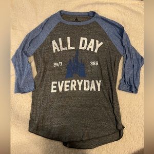 Disney Parks Baseball T-Shirt w/Castle